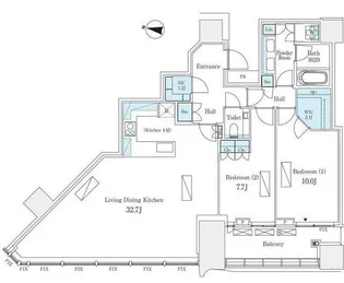 パークコート渋谷ザタワー【38階】の間取り