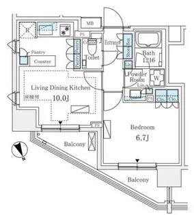 グランスイート麻布六本木【3階】の間取り