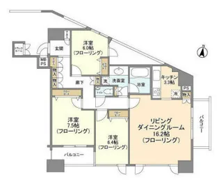 HF白金高輪レジデンス【11階】の間取り