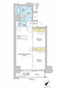 プラウドフラット日本橋馬喰町【11階】の間取り