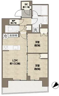 晴海フラッグサンヴィレッジB棟【11階】の間取り