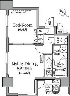 レジディア広尾南【3階】の間取り