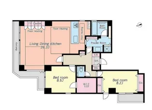 プラチネユイット【3階】の間取り