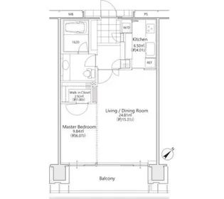 松竹スクエアレジデンス【20階】の間取り