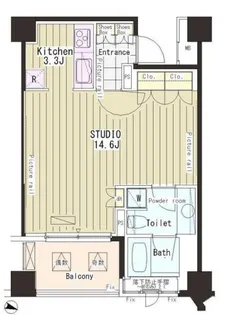 パークアクシス恵比寿【1階】の間取り