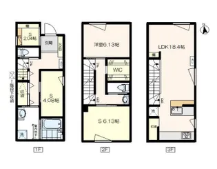 東京都新宿区天神町【一戸建】の間取り