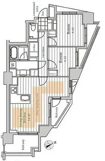 東京都新宿区西早稲田2丁目【マンション】の間取り