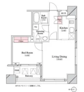パークキューブ八丁堀【3階】の間取り