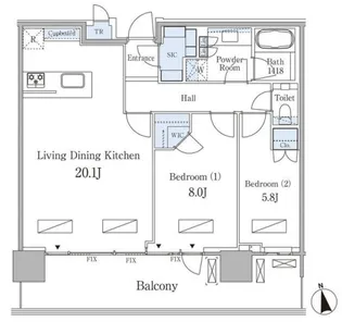 パークコート浜離宮ザタワー【34階】の間取り