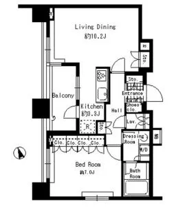 パークアクシス青山骨董通り【6階】の間取り
