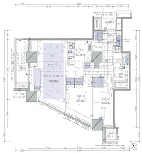 品川タワーレジデンス【18階】の間取り