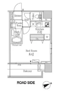 1Rの間取り画像