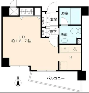 ヒューリック目黒三田【4階】の間取り