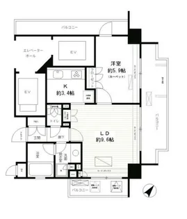 ヴィーナ・パルテール【10階】の間取り