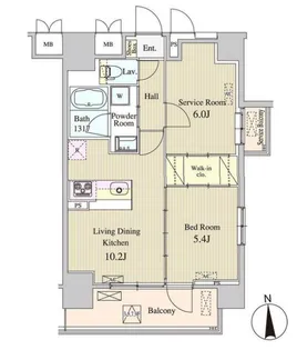 ザ・マグノリアガーデン恵比寿【5階】の間取り