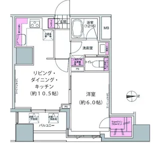 プレジリア東日本橋【13階】の間取り