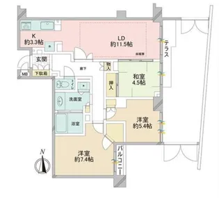 高輪・伊皿小坂ハイツ【1階】の間取り