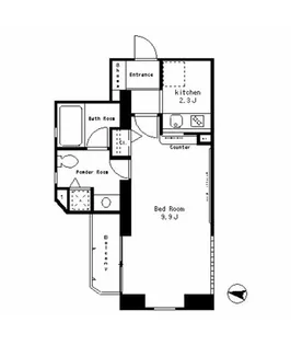パークアクシス西麻布ステージ【4階】の間取り