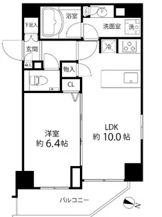 麻布十番レジデンス【9階】の間取り