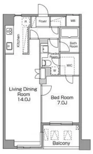 1LDKの間取り画像