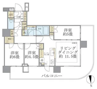 3LDKの間取り画像