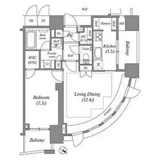 ザ・レジデンス赤坂檜町【12階】の間取り