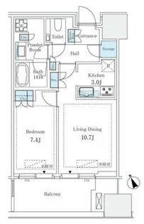 麻布台ヒルズレジデンスB【10階】の間取り