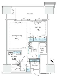 麻布台ヒルズレジデンスB【9階】の間取り