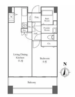 リバーシティ21イーストタワーズⅡ【25階】の間取り