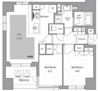 オーパスレジデンス日本橋水天宮【2階】の間取り