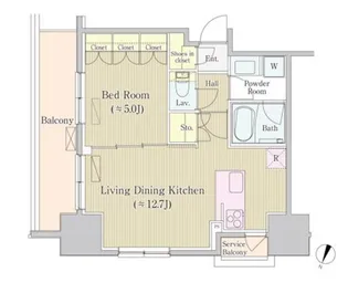 サイプレス日本橋本町【12階】の間取り