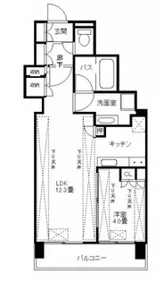 ウェリス六本木【4階】の間取り