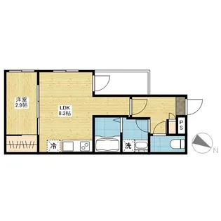 セブンプロート江波本町Ⅱ【1階】の間取り