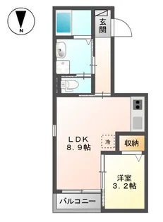 サンライズ京橋【3階】の間取り
