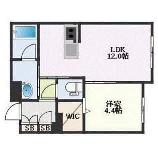 Crest Palace【1階】の間取り