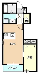 アール江波南【1階】の間取り