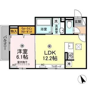 フェリーチェ舟入【1階】の間取り