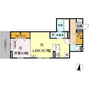 D−ROOM高須2丁目 B棟【3階】の間取り