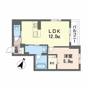 Maison de Colline【A0301号室】の間取り