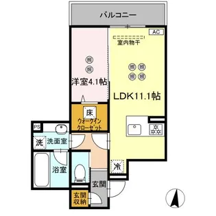 D−ROOM宇品東【1階】の間取り