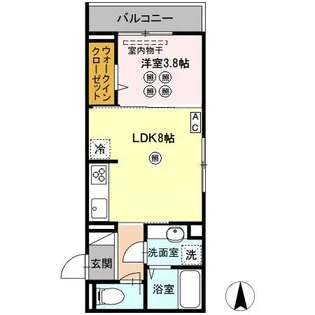 トリシア・ヒナ【3階】の間取り