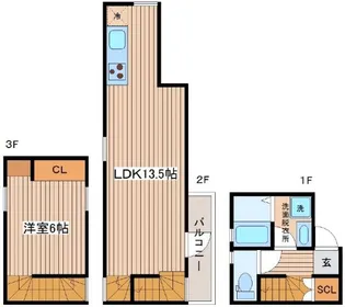 サンジャック・カンパーニュ【1階】の間取り