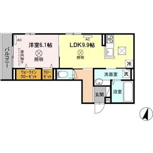 エクセレンス フジ【1階】の間取り