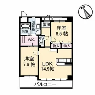 プリム ローズ【6階】の間取り
