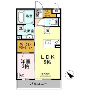 エクセル新見Ⅱ【2階】の間取り