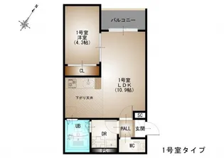 REGALEST 西広島駅【1階】の間取り