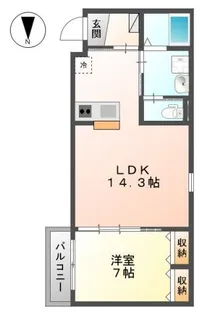 サンライズ京橋【1階】の間取り