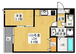 GRANDTIC R.I青崎(仮GRANDTIC青崎6)【1階】の間取り