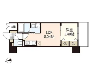S−RESIDENCE観音公園aloria【10階】の間取り