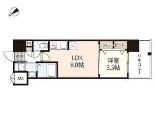 S−RESIDENCE空港通りawesome【4階】の間取り